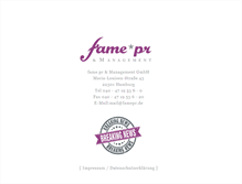 Tablet Screenshot of famepr.de